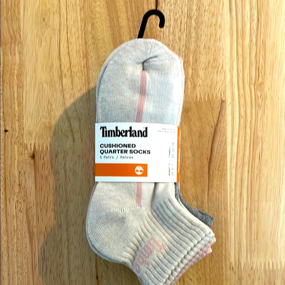 Timberland Cushioned Quarter Socks - White